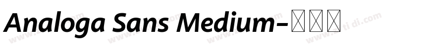 Analoga Sans Medium字体转换